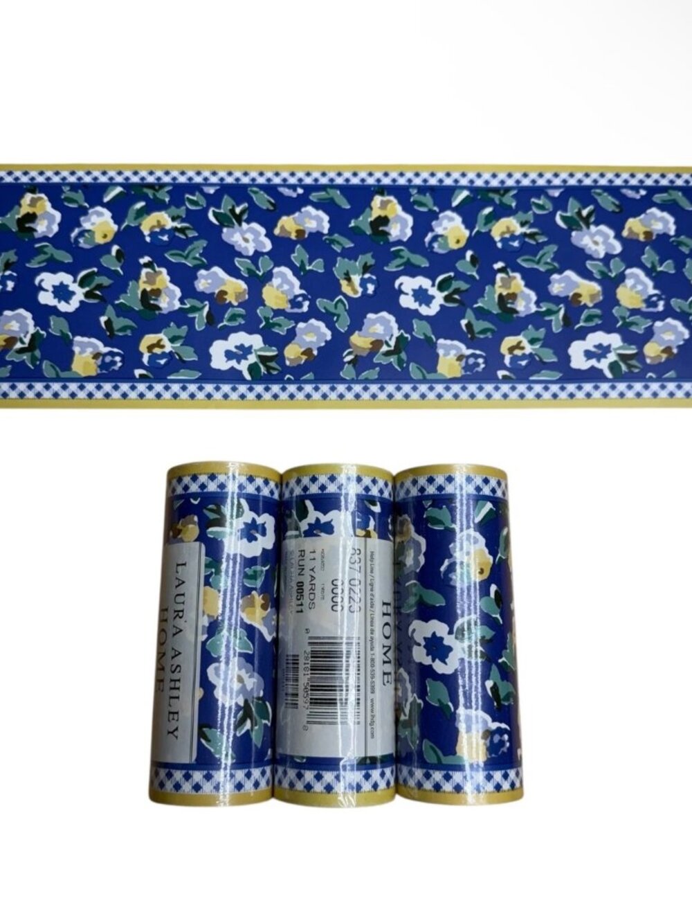 Laura Ashley Home Vintage Wallpaper Border 3 Rolls Floral Cottage JC5620B NEW